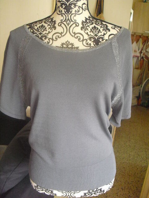 pull gris souris fil métalisé NEUF CAMAIEU TAILLE 1 12 Lyon 5 (69)