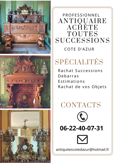 Ach�te toute succession villas appartements 0 Antibes (06)