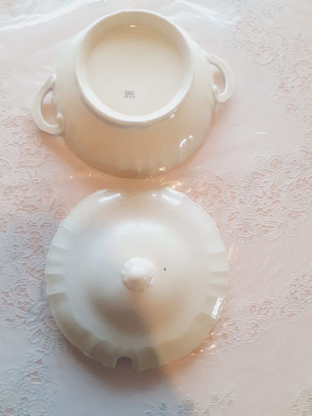 Couvercle blanc pour plat Cuisine