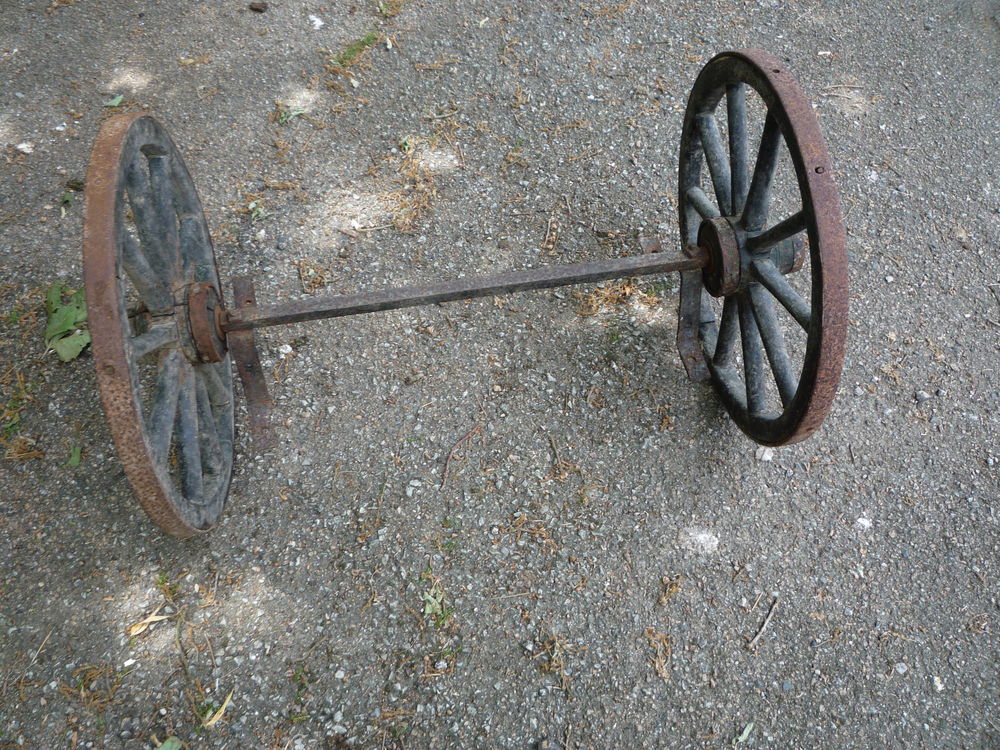 Essieu / roue de charrette Bricolage