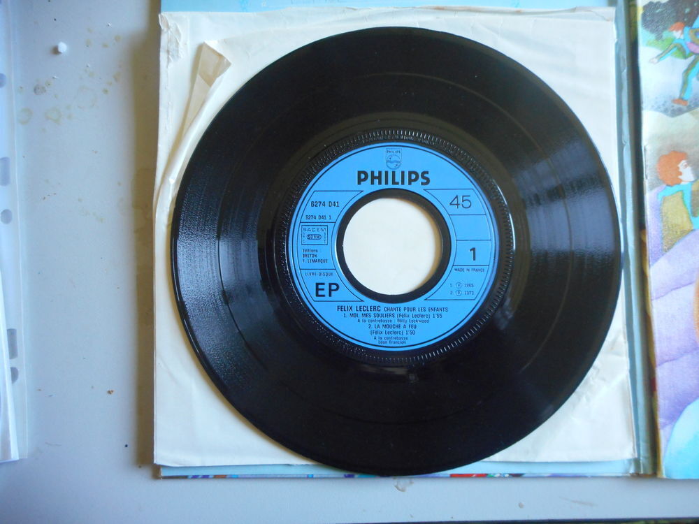 Livre Disque vinyl 45t &quot;Felix Leclerc chante pour les enfant CD et vinyles
