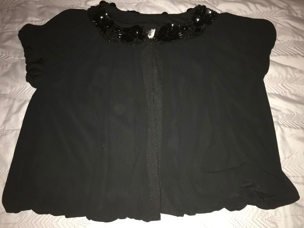 PETITE VESTE NOIRE AVEC SEQUINS Joseph Ribkoff T. 42 Vêtements