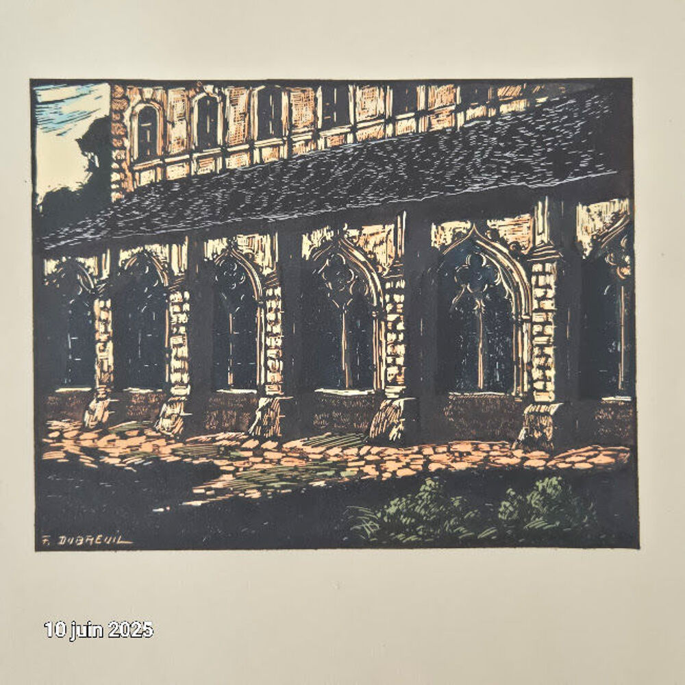 Gravure sur bois dessin&eacute;e par Ferdinand Dubreuil. 1950, abb 