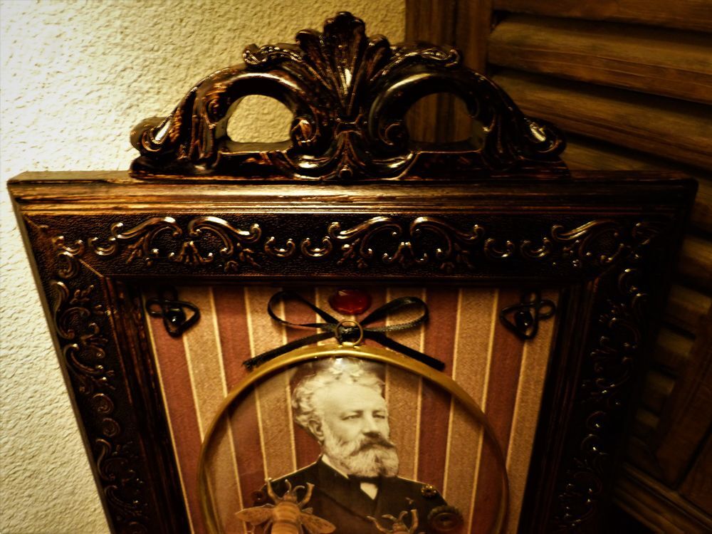 Tableau "BURLESQUE JULES VERNE" Steampunk Décoration