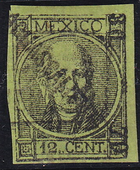 Timbres MEXIQUE 1868-70 YT 44I 6 Lyon 5 (69)
