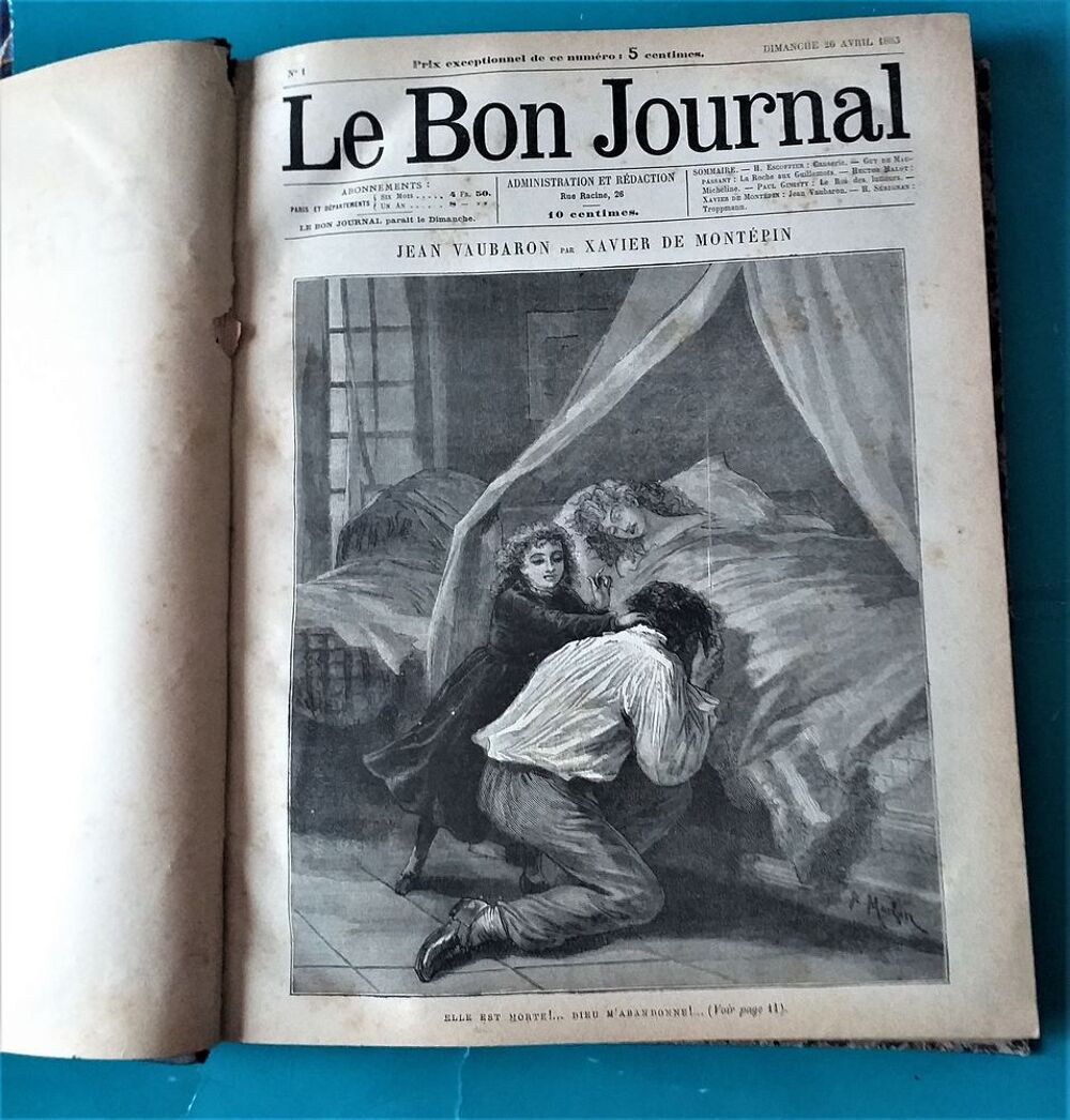 LE BON JOURNAL Premier volume, du n&deg; 1 au n&deg; 36 - Ann&eacute;e 1885 Livres et BD