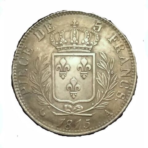 Pice  5 francs 1815 A  LOUIS XVIII copie en alliage  19 Corme-Royal (17)