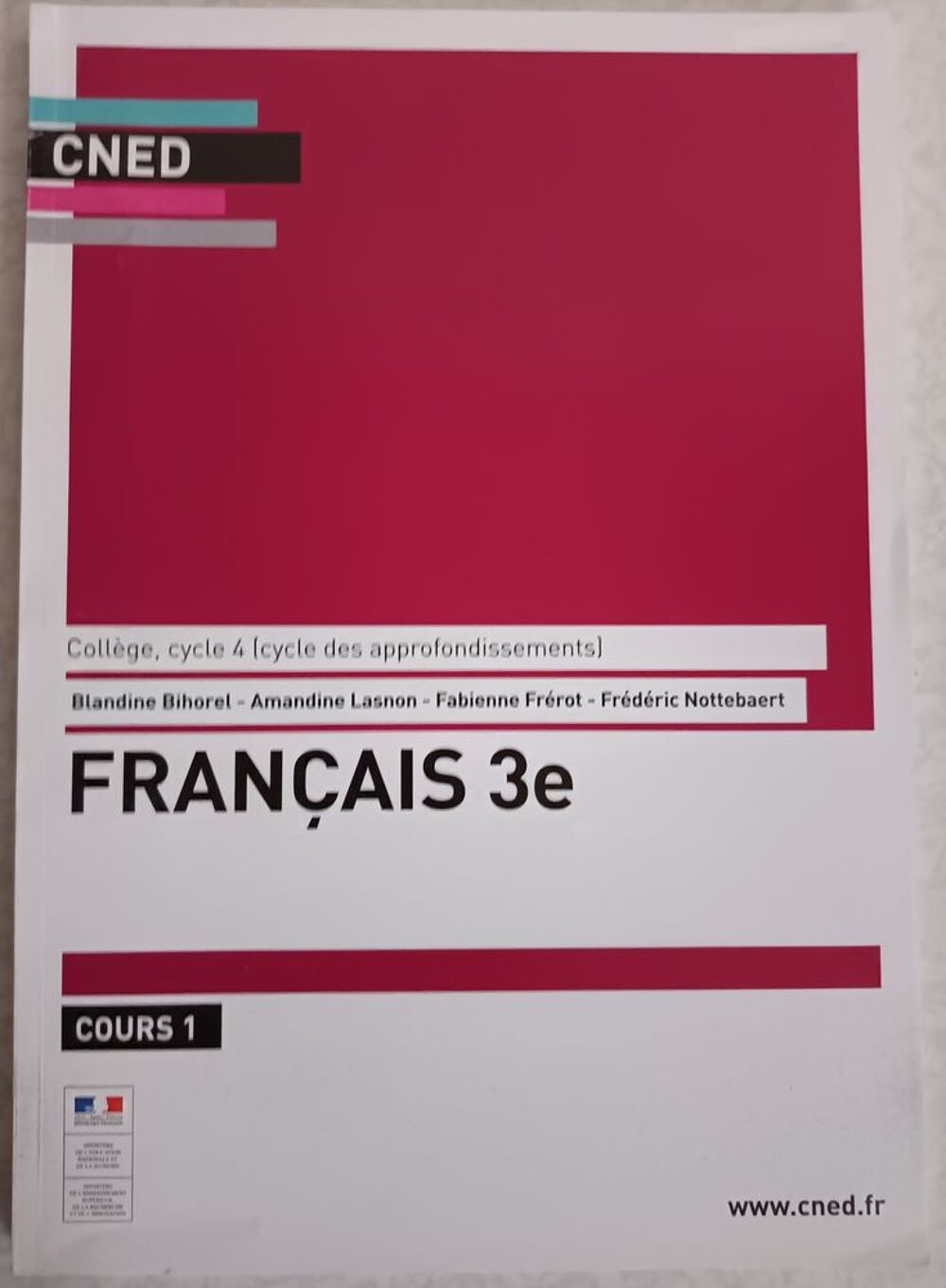 Lot CNED coll&egrave;ge Fran&ccedil;ais en 3&egrave;me Complet Livres et BD