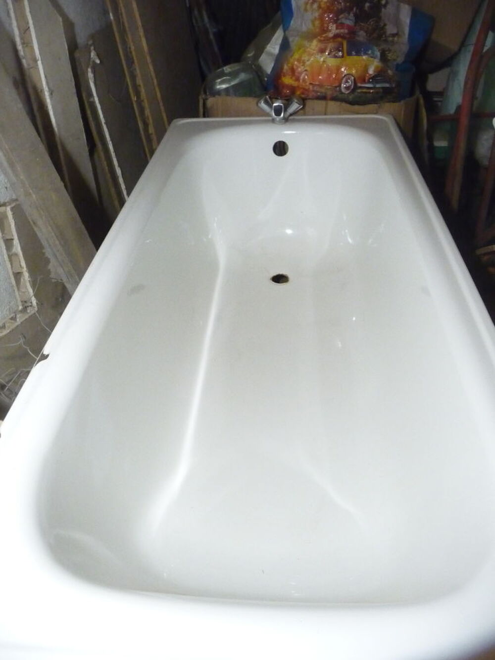 Baignoire en m&eacute;tal &eacute;maill&eacute; Bricolage