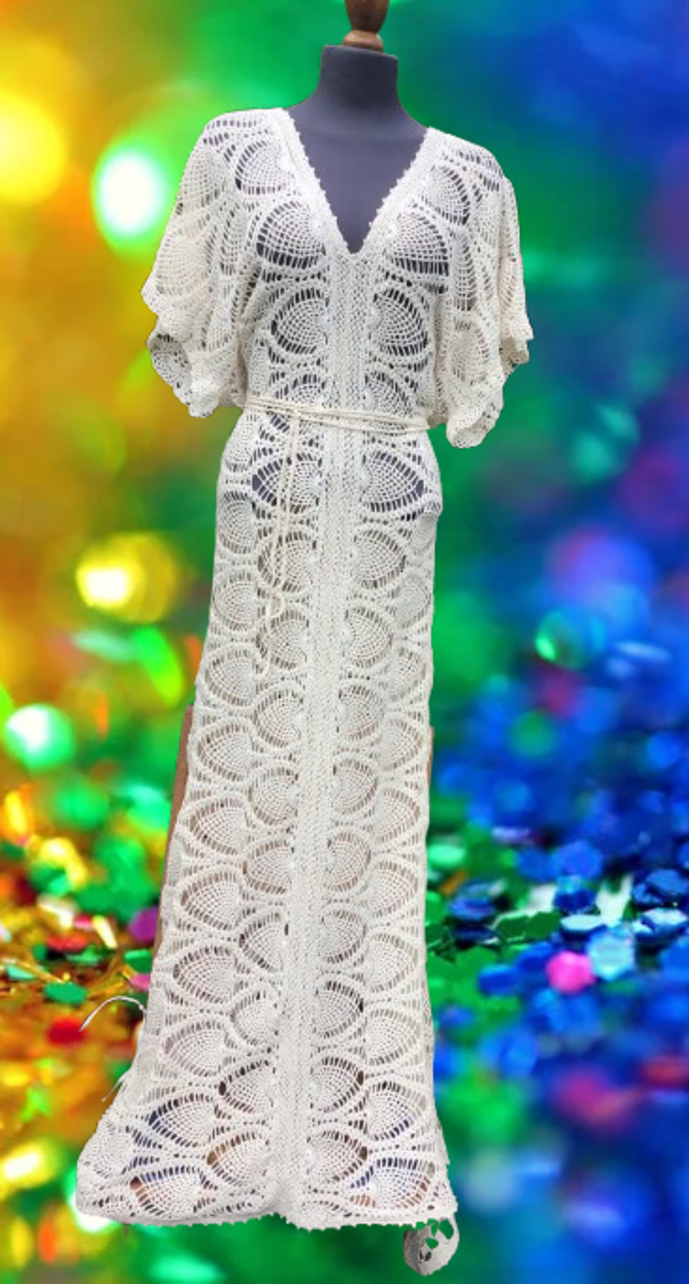 Sur commande.Chic robe de mariage,crochet fait main Vêtements