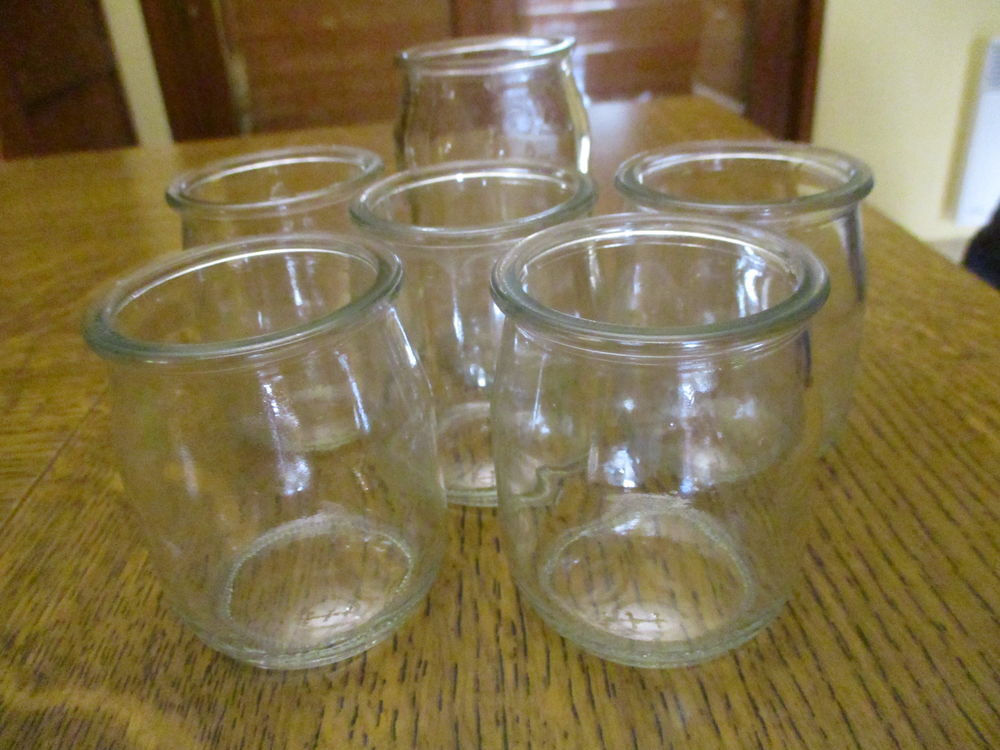 lot de 5 pots et 1 plus grand en verre Décoration