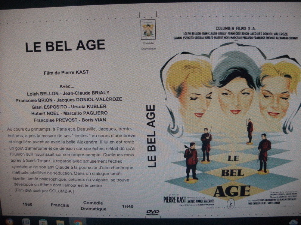 Film : " Le bel age " DVD et blu-ray