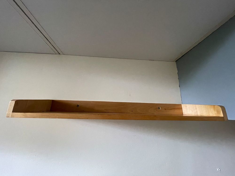 Etag&egrave;re en bois pin vernis, 60x16,5x6 Meubles