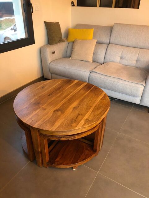 TABLE RONDE PALISSANDRE MASSIF 290 Royan (17)