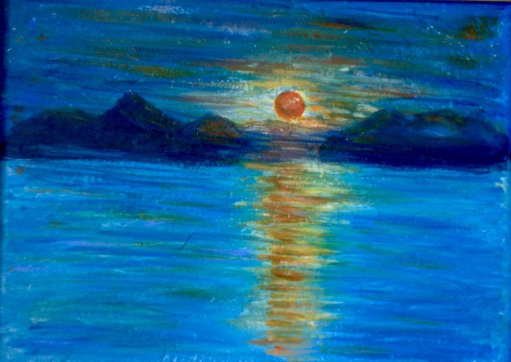 Coucher de soleil, tableau Décoration