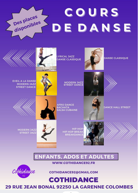 Cours de danse 0 92250 La garenne-colombes