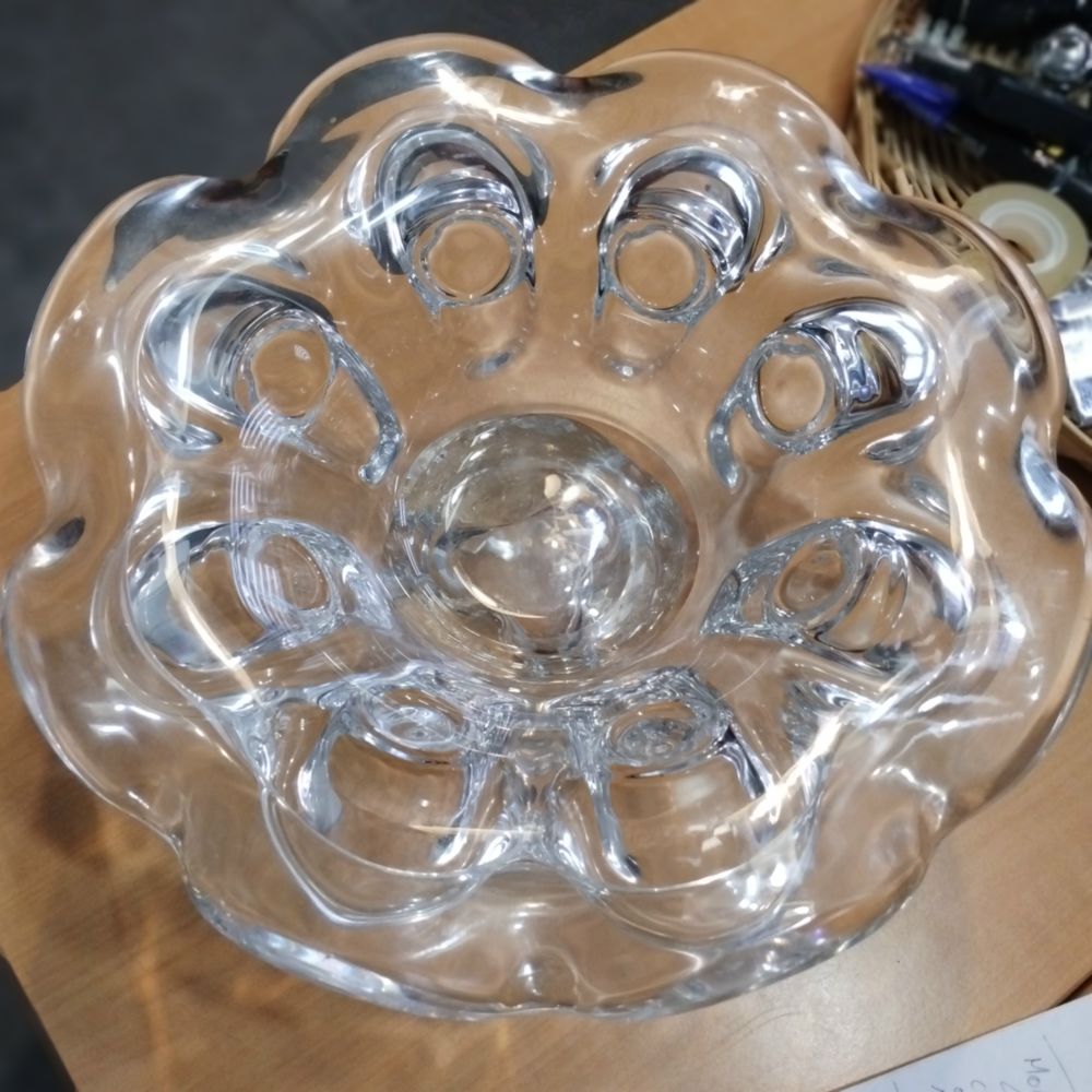 grande coupe a fruits en cristal de val st lambert sign&eacute;e 