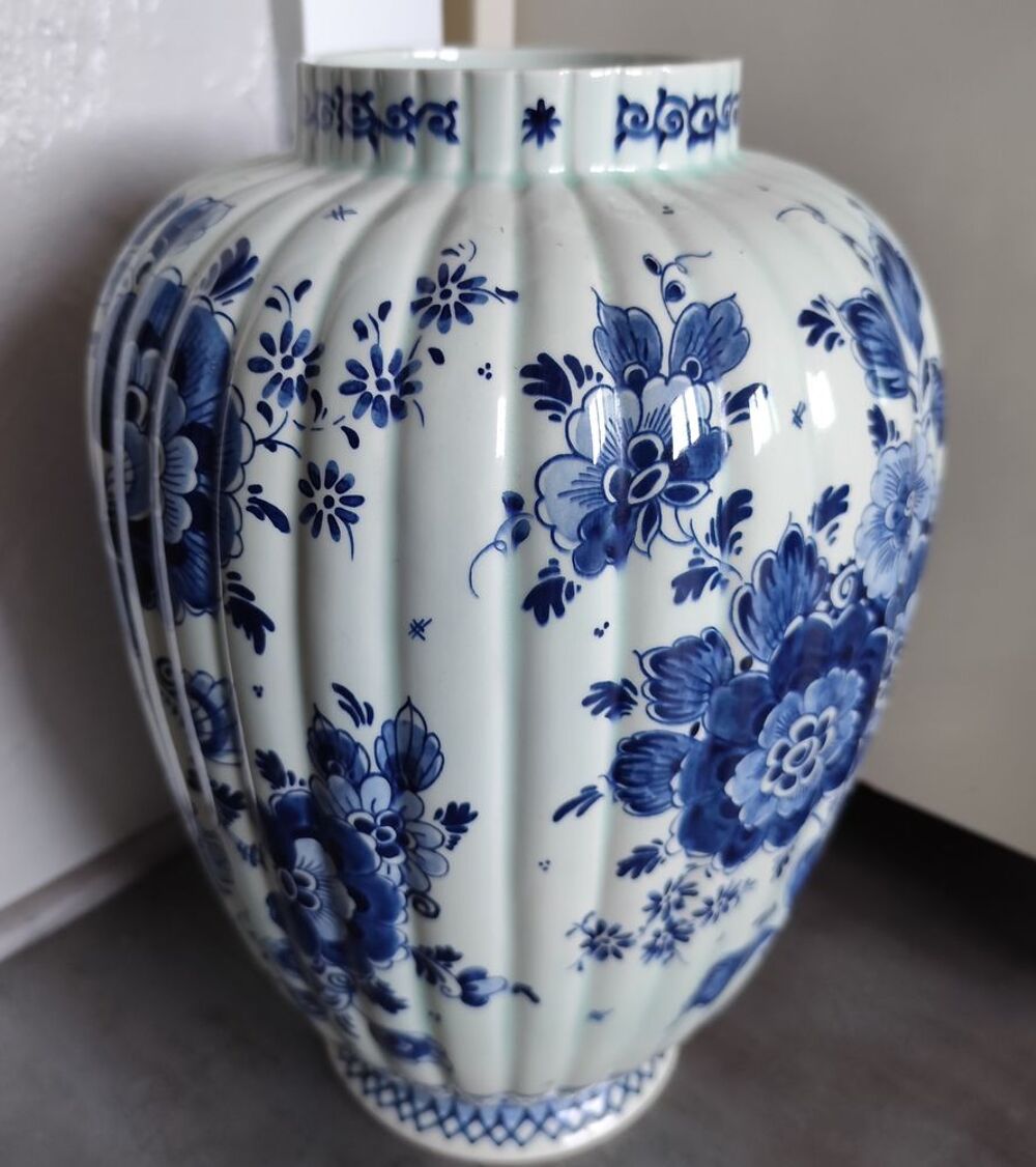 Grande potiche 55 cm en fa&iuml;ence de delft royal goedewaagen Décoration