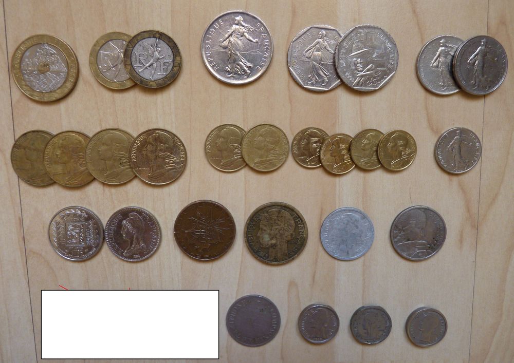 Pi&egrave;ces de monnaie Fran&ccedil;aises 