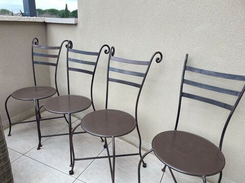 Chaises fer forgé en tube plein -  160 L'Isle-sur-la-Sorgue (84)