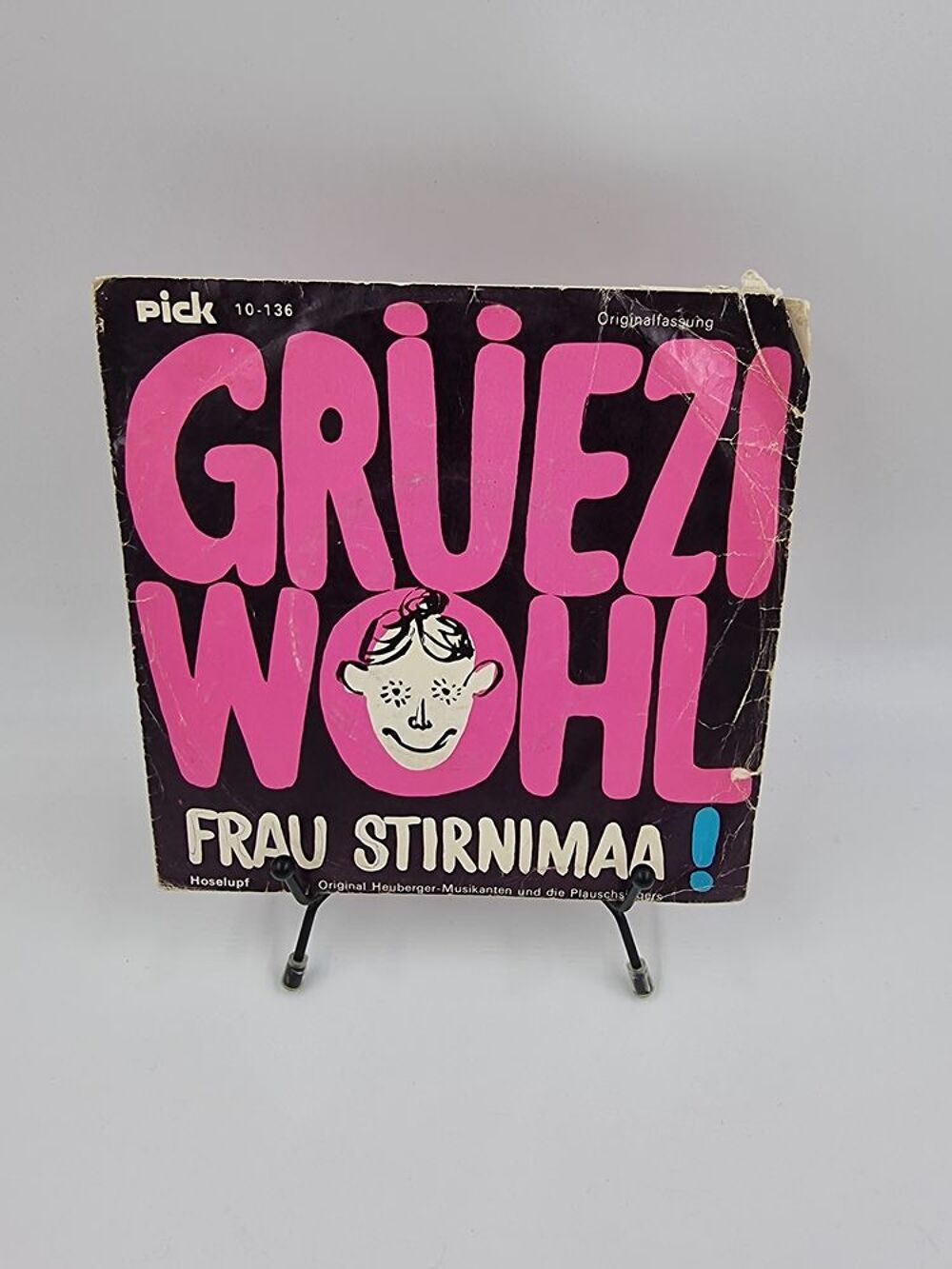 Vinyle 45 tours Gr&uuml;ezi Wohl : Frau Stirnimaa ! avec fourreau CD et vinyles