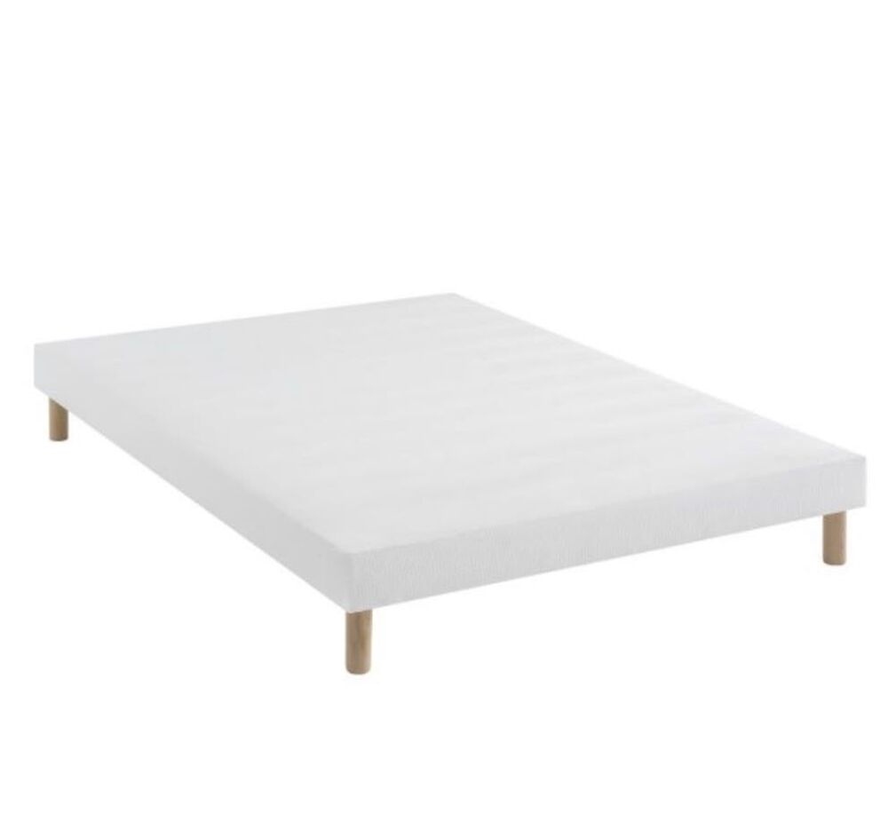 Sommier tapissier neuf 140x190 + pieds bois €" jamais utilis&eacute; €" encore emball&eacute; Meubles