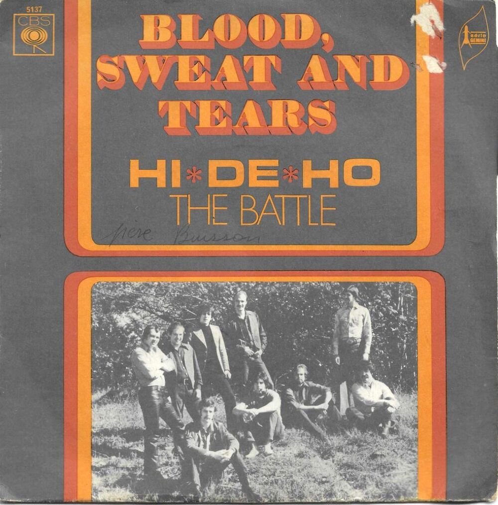 Blood, Sweat and Tears "Hi De HO" CD et vinyles