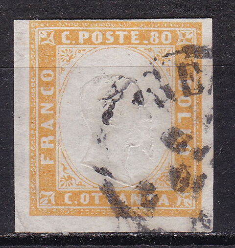 Timbres EUROPE-ITALIE SARDAIGNE 1855-61 YT 14 20 Lyon 5 (69)