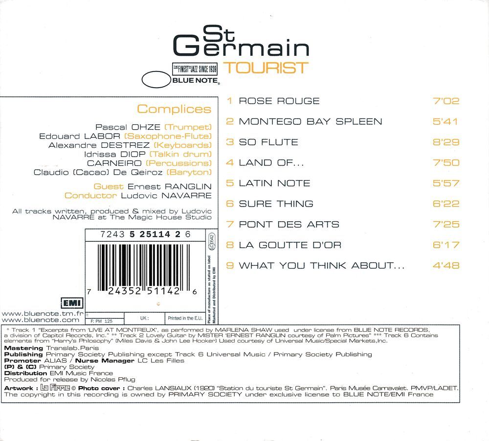 CD St Germain - Tourist (Digipack) CD et vinyles