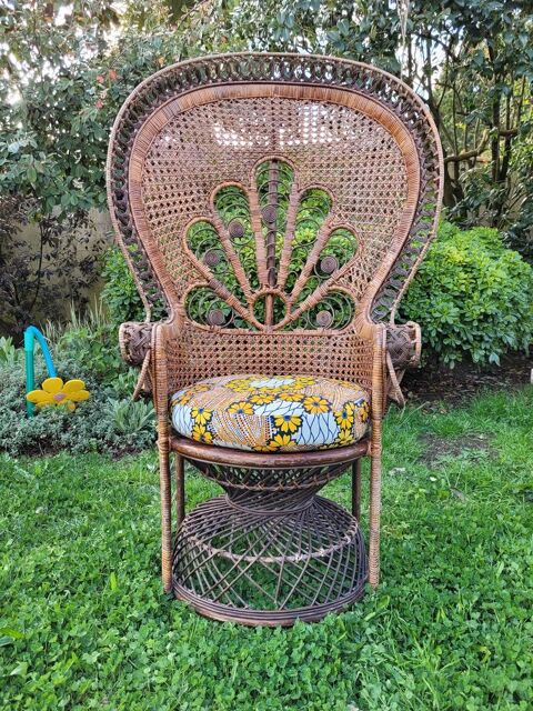 Fauteuil rotin et osier style 'Emmanuelle' Les Sables-d'Olonne (85)