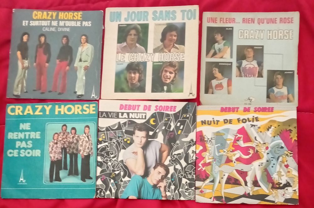 LOT DE 43 X DISQUES VYNIL 45 TOURS FRANCAIS D / CD et vinyles