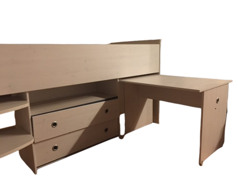 Lit 1 personne mi-hauteur avec bureau et commode 90x190 70 griselles-le-Bocage (89)