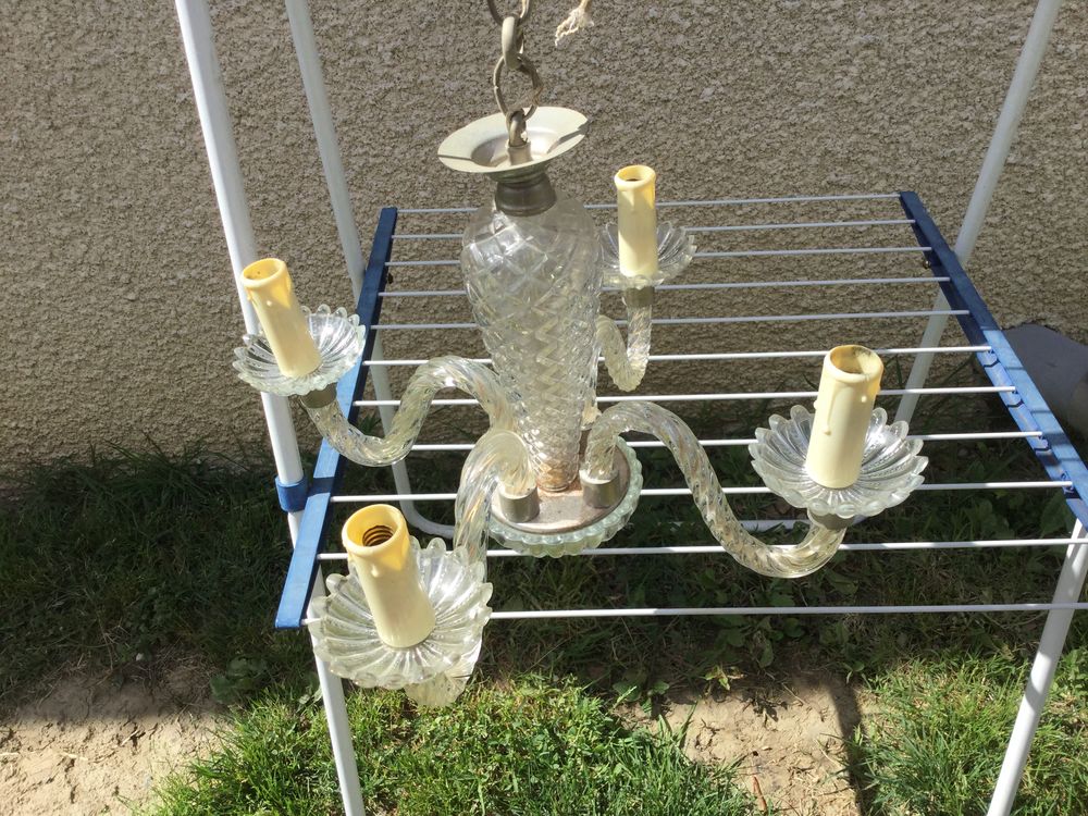 Lustre en verre vintage Décoration