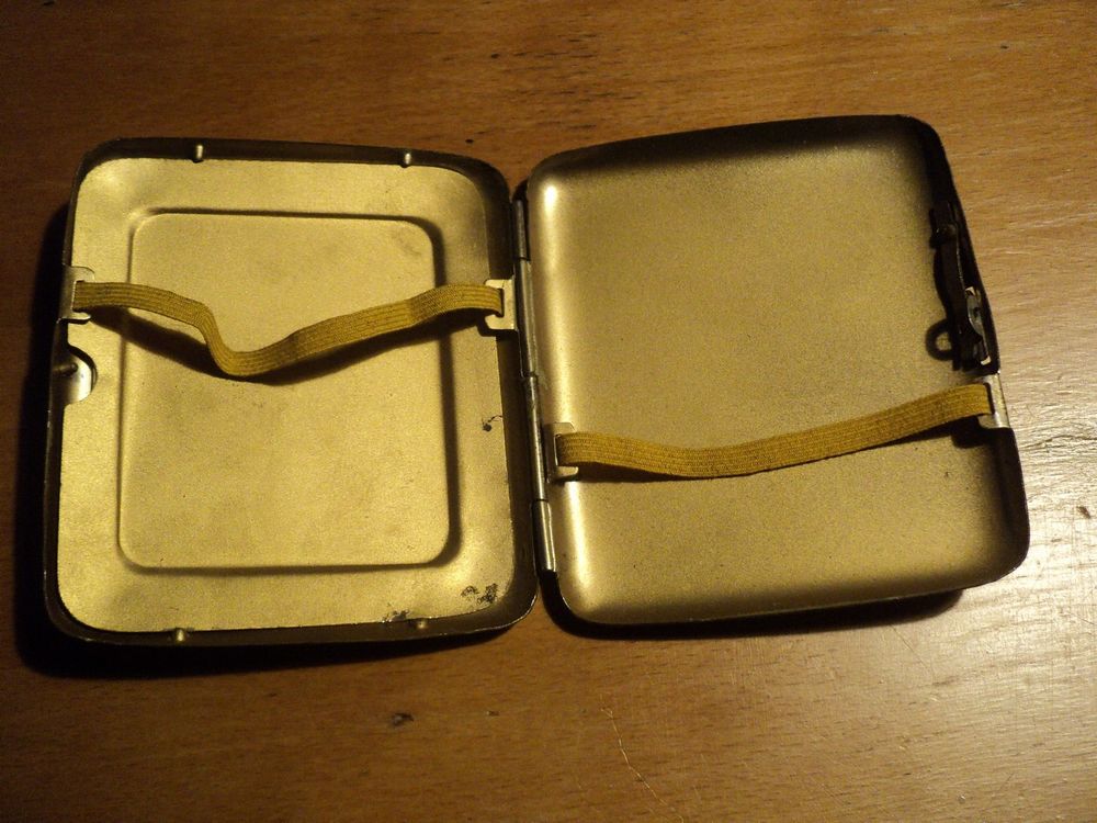 Ancien Etui Cigarettes Chrom&eacute; Photographie &Eacute;rotique 1930 
