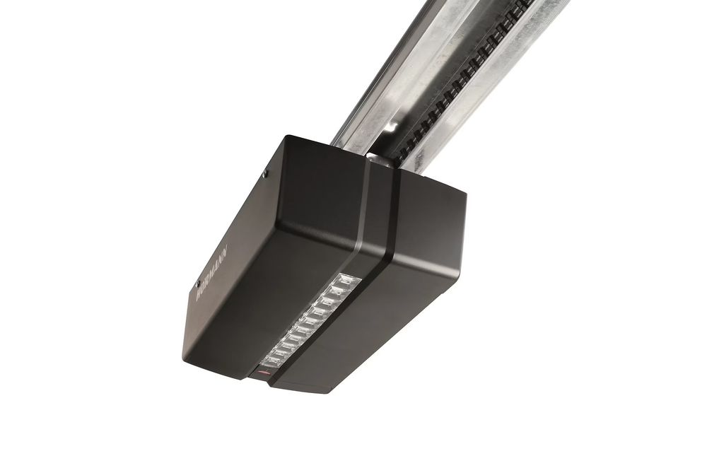 Porte de garage neuve sectionnelle acier Hormann gris RAL 9007 - l.237,5 x h.200 cm - motoris&eacute;e Bricolage
