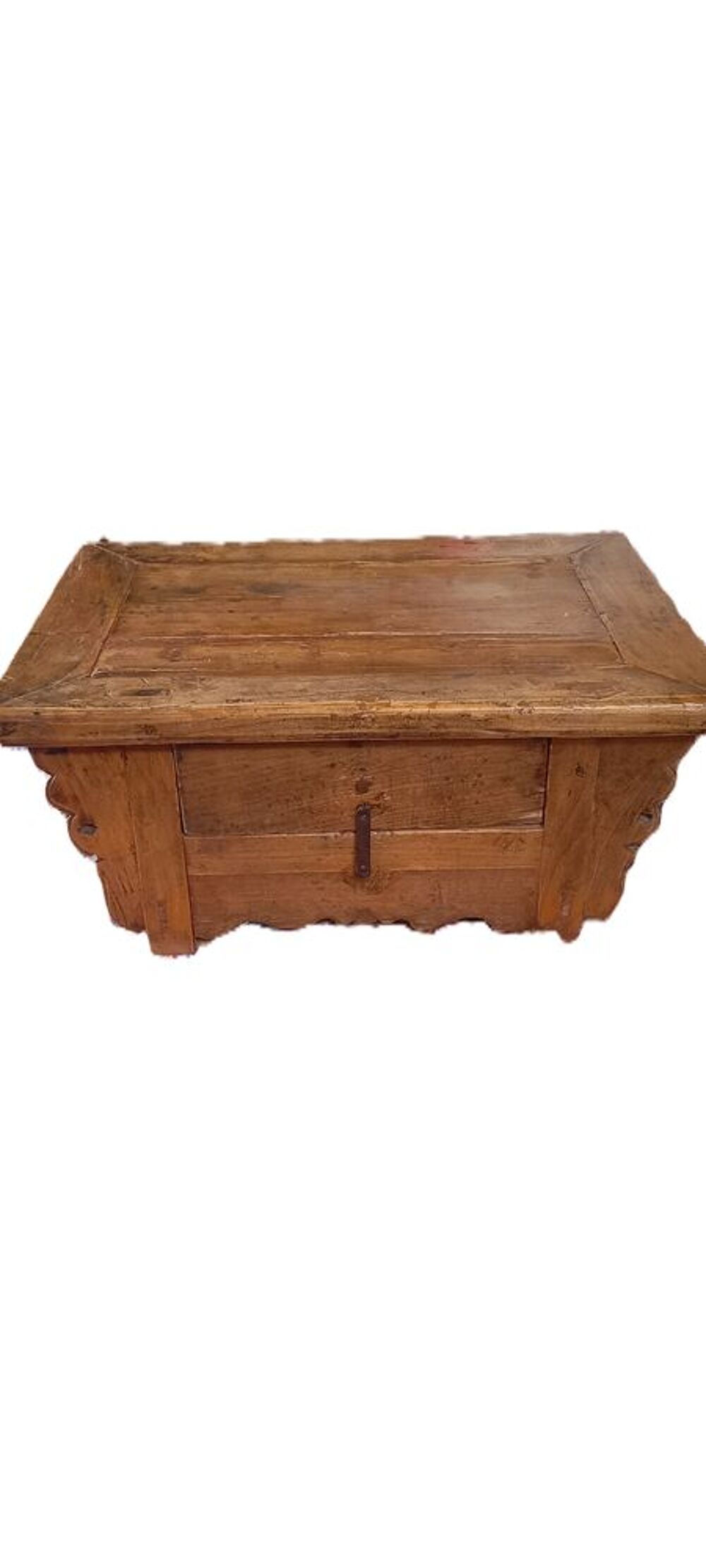 Table basse chinoise ancienne Kang en orme XIXe si&egrave;cle 