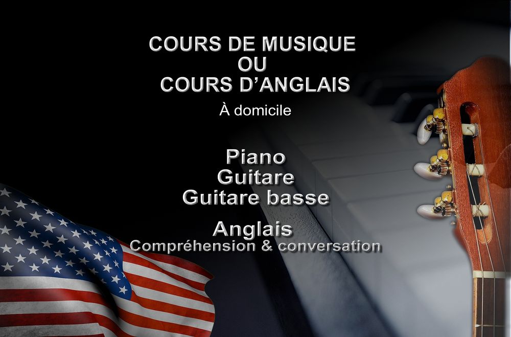   Cours de PIANO - GUITARE - BASSE 20€ 