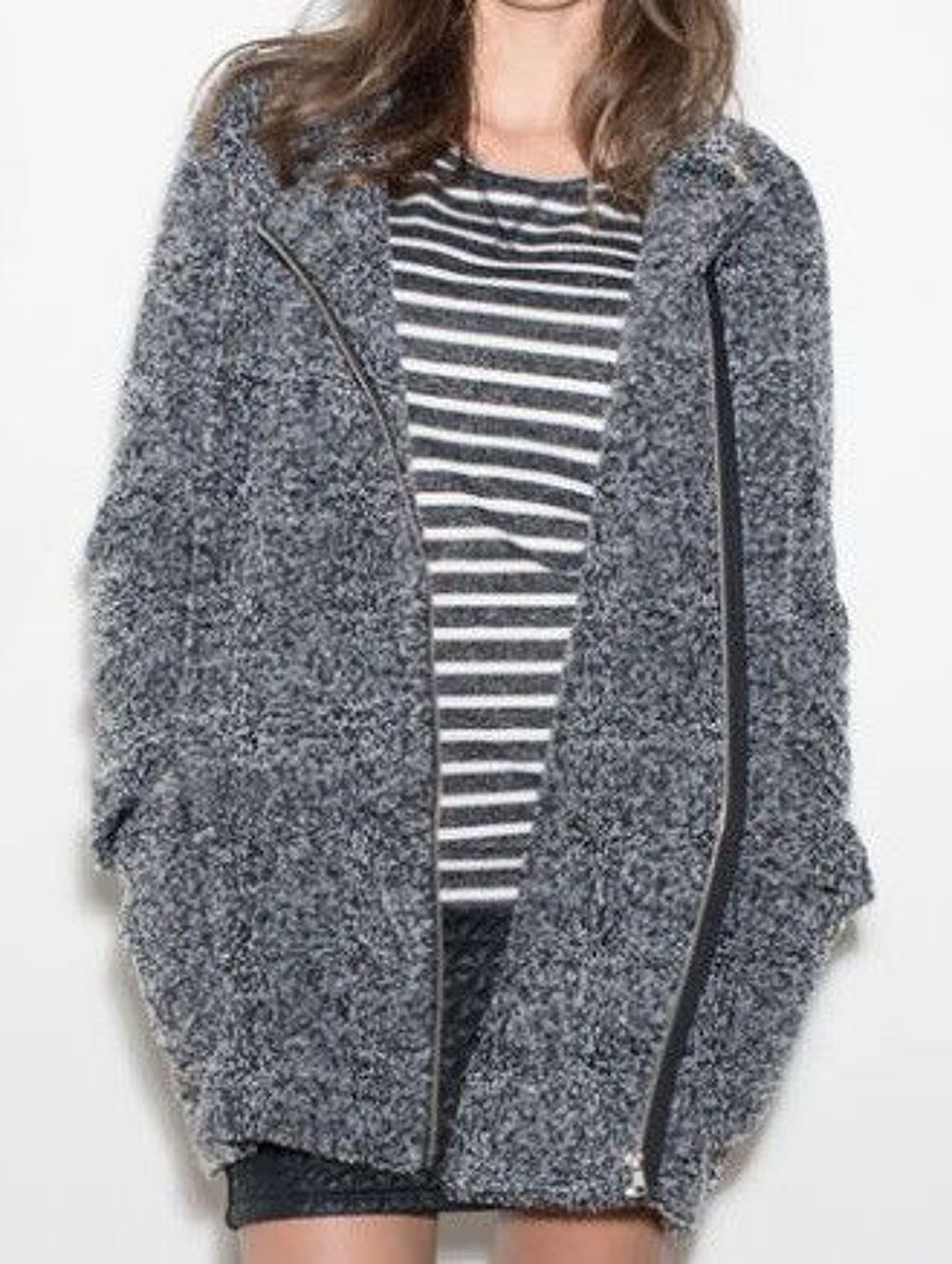 Manteau gris chin&eacute; Vêtements