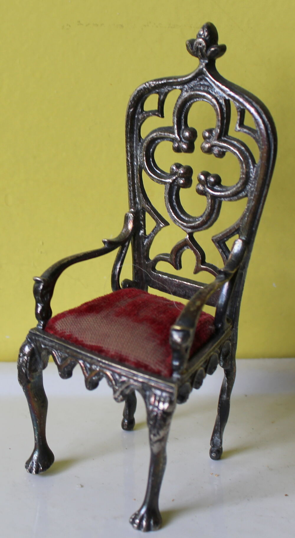 fauteuil de poup&eacute;e XIX eme si&egrave;cle, bronze argent&eacute; Jeux / jouets