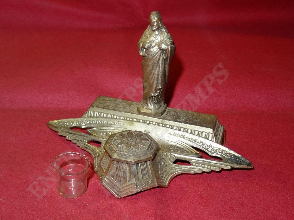ANCIEN ENCRIER R&Eacute;GULE RELIGIEUX Décoration