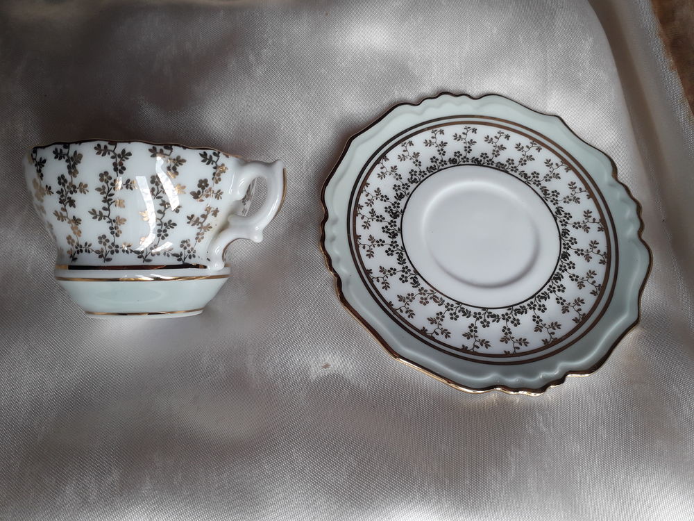Coffret tasses &agrave; caf&eacute; moka porcelaine L. Michelaud Limoges Cuisine