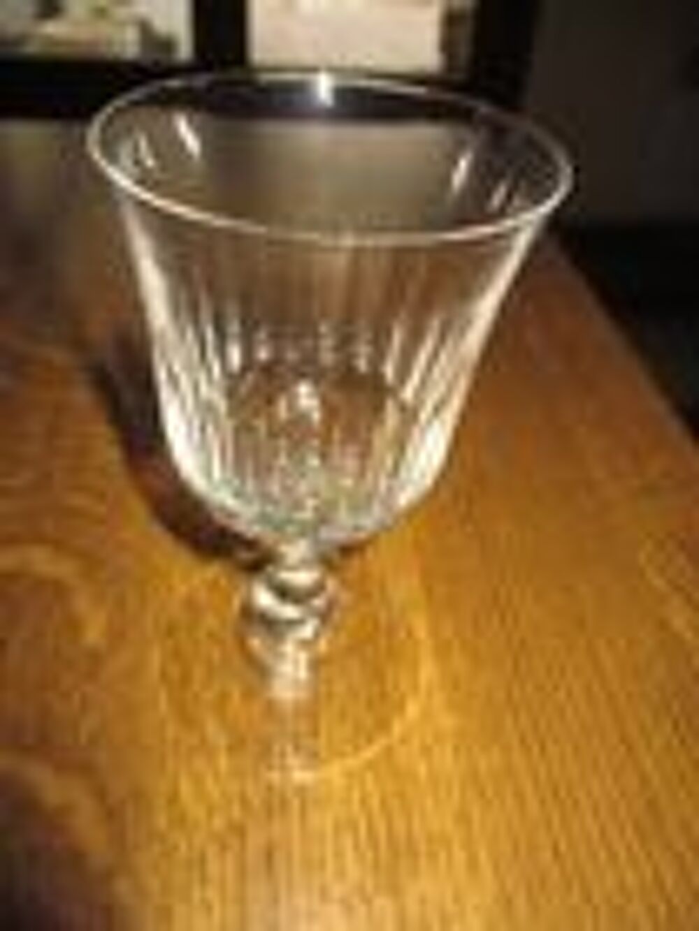 2 verres en cristal pied arrondi vintage Décoration