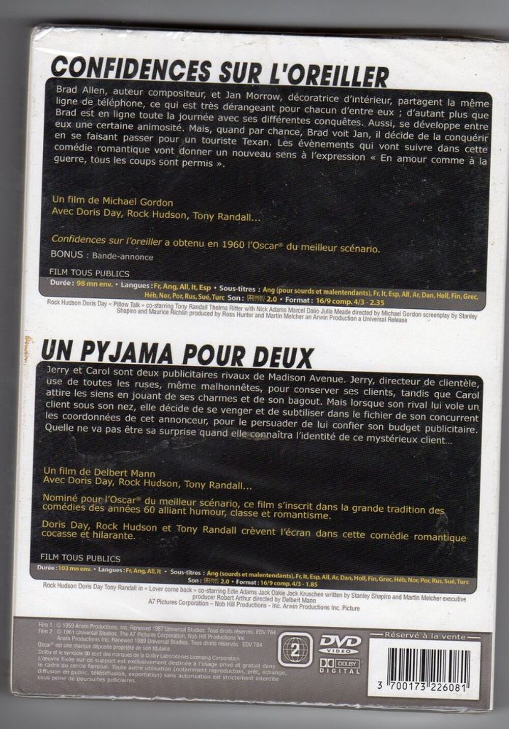 DVD NEUF
EDITION DOUBLE DVD
encore sous film DVD et blu-ray