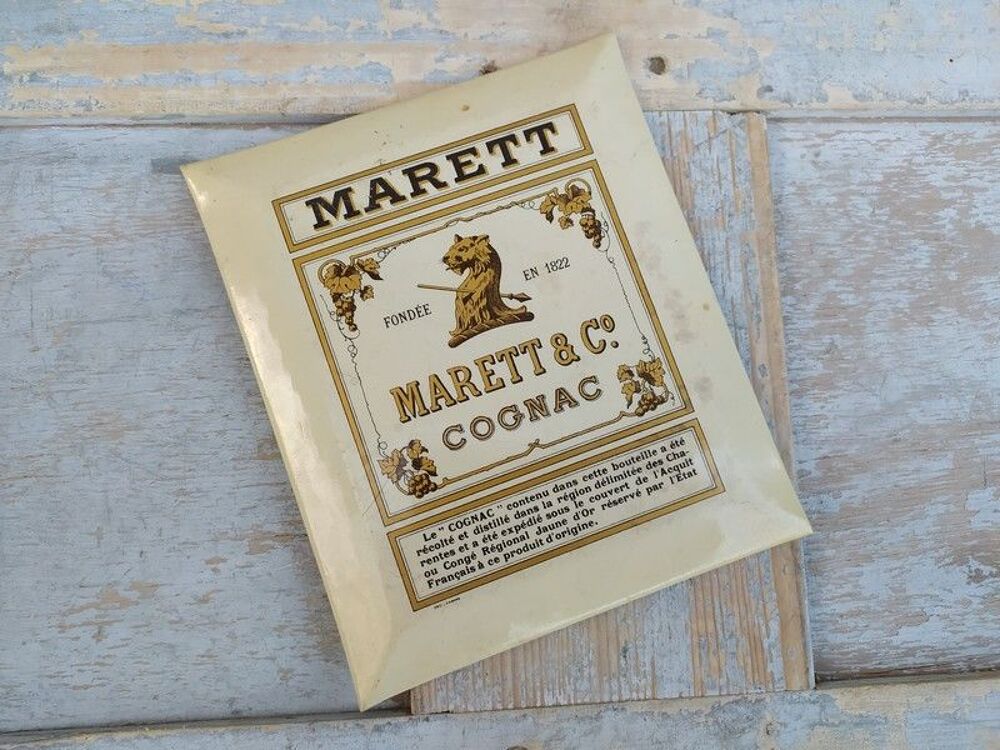 Ancien Glaco&iuml;de Publicitaire Cognac Marett &amp; Co Charente 
