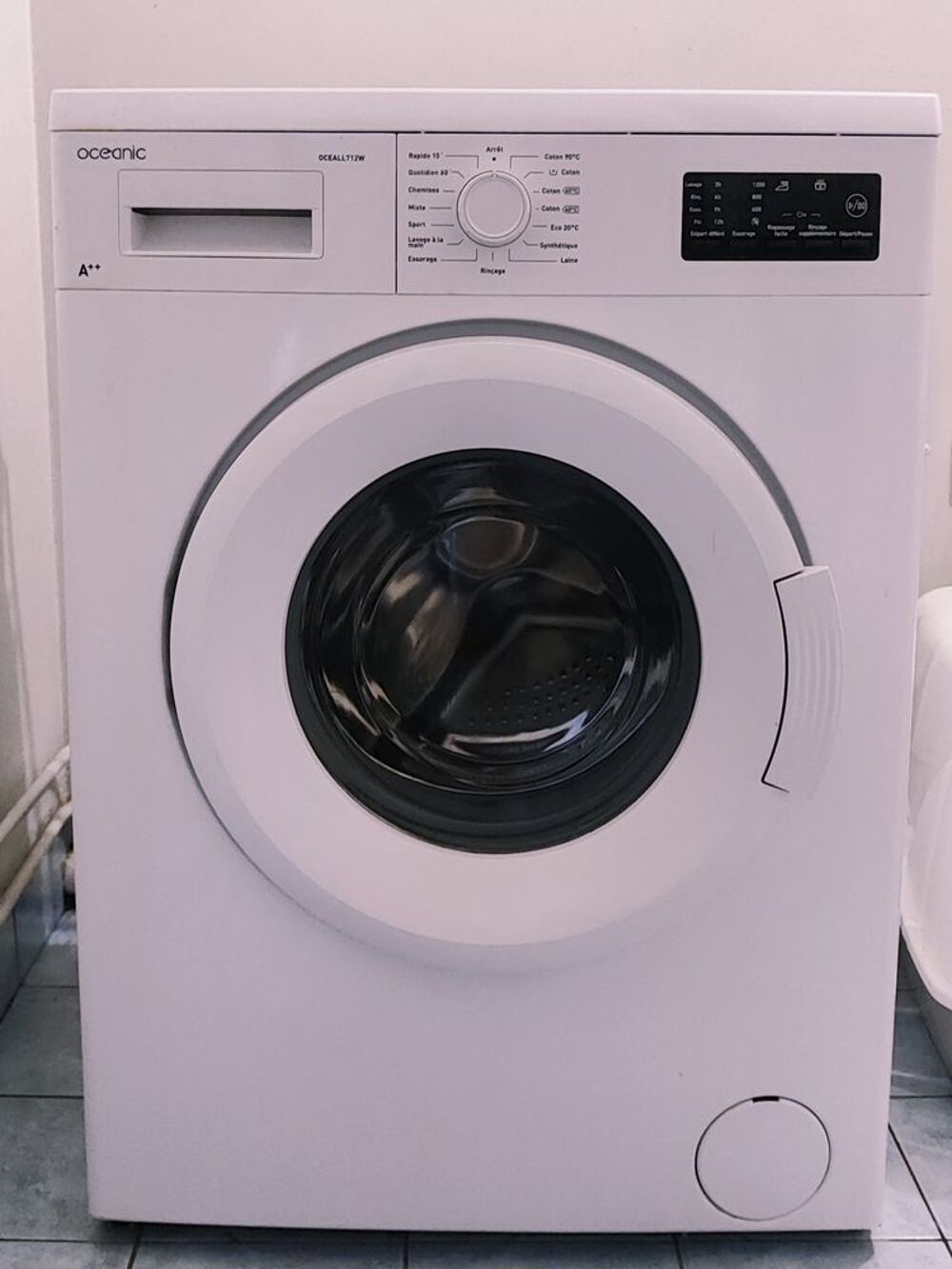 Lave-linge frontal Oceanic blanc Electroménager