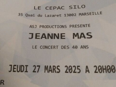 Billet concert Jeanne Mas 60 Marseille 5 (13)