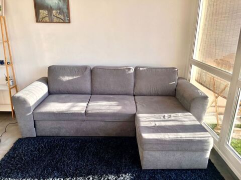 Canap� gris anthracite : d'angle et convertible 130 Yerres (91)