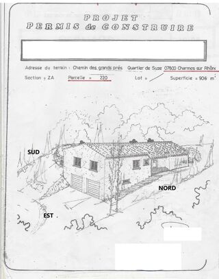  Terrain � vendre 906 m� Charmes-sur-rh�ne