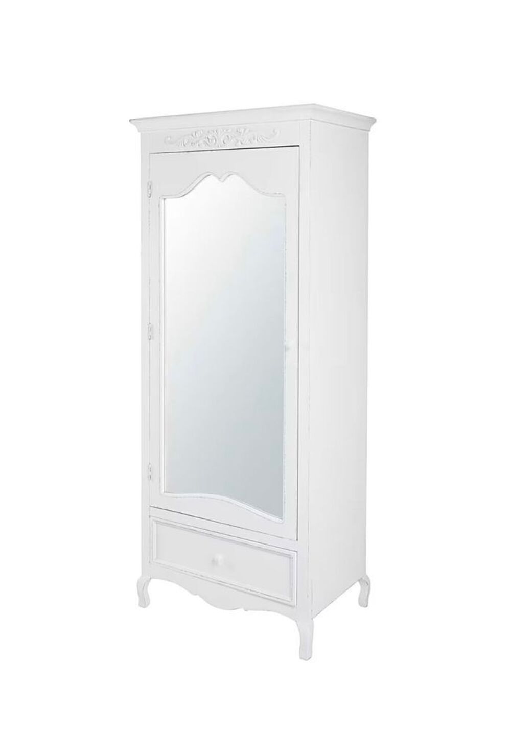 Armoire bonneti&egrave;re Maisons du Monde ELISA blanche avec miroir Meubles