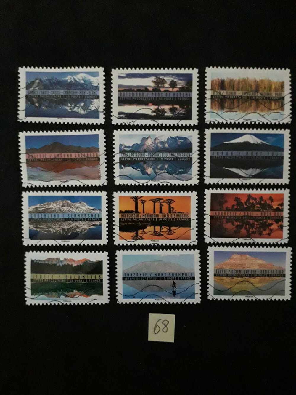 2 S&eacute;ries compl&egrave;tes de timbres 0,40 € la s&eacute;rie.68/69/ 